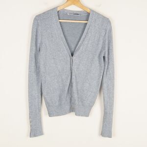 Zara Knit Long Sleeve Snap Button Detail Cardigan Womens Sz M